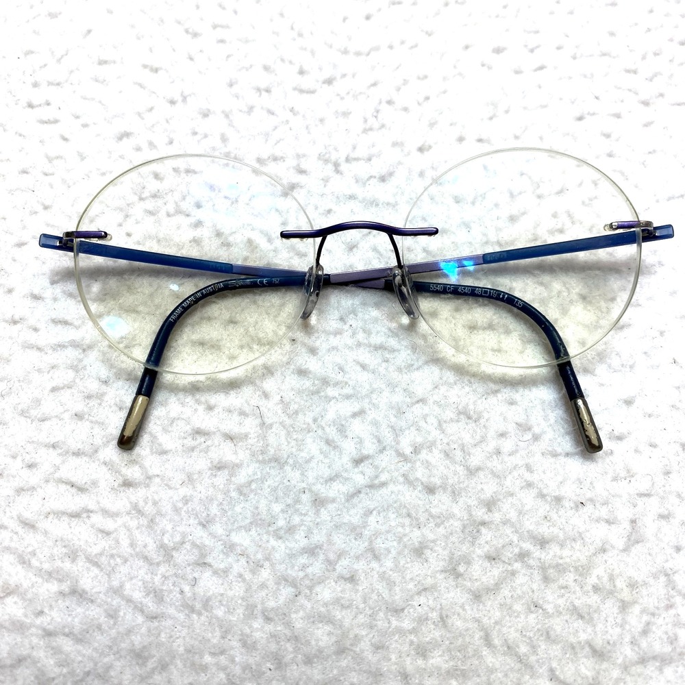 Silhouette Eyeglasses 5540/CF-45 Navy Blue Titan Dynamics Contour 48/19/135